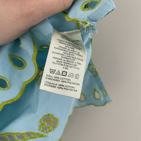 Anthropologie Maeve Boxy Eyelet Cotton Popover Shirt Size Small - Picture 4 of 6